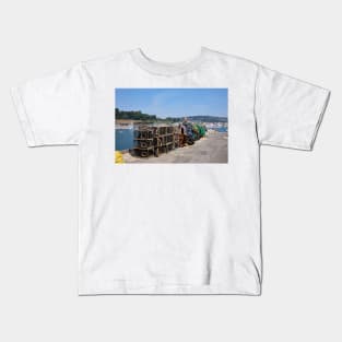 Lobster Pots on The Cobb, Lyme Regis, Dorset Kids T-Shirt